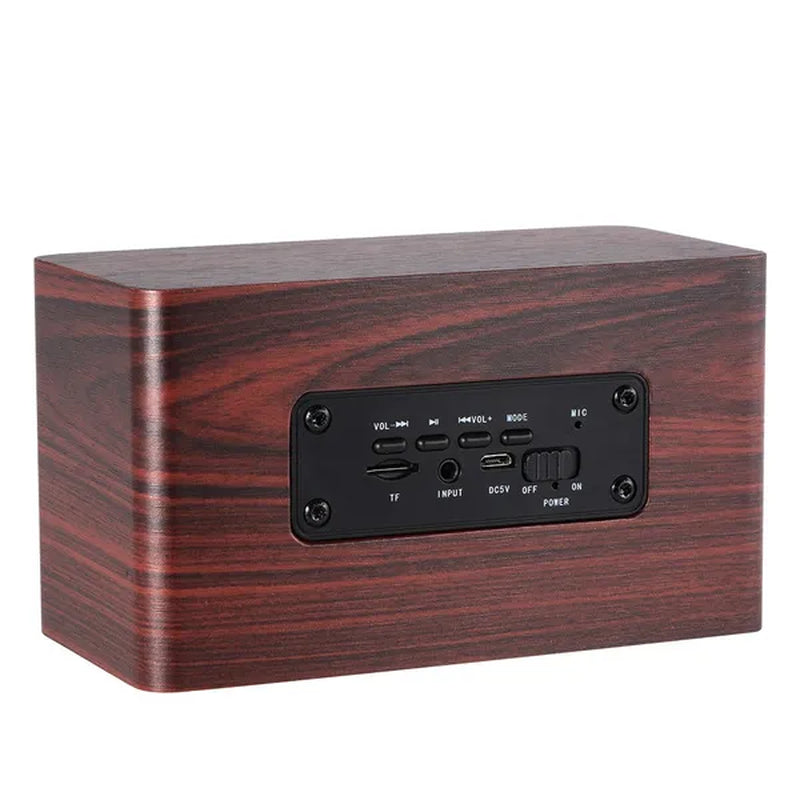 W5 Bluetooth Speaker Portable Bluetooth Speaker Wireless Speaker Wooden Speaker Mini Subwoofer Support TF AUX in Handsfree