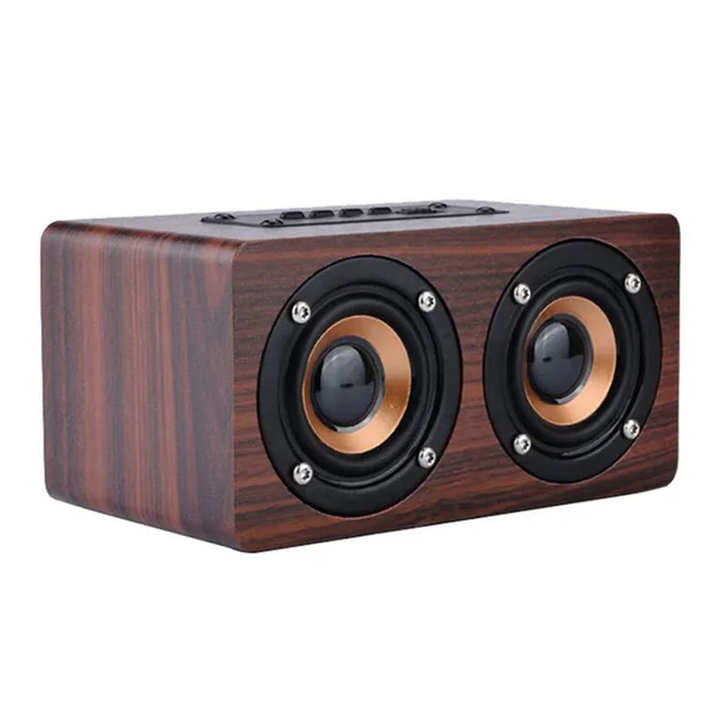 W5 Bluetooth Speaker Portable Bluetooth Speaker Wireless Speaker Wooden Speaker Mini Subwoofer Support TF AUX in Handsfree