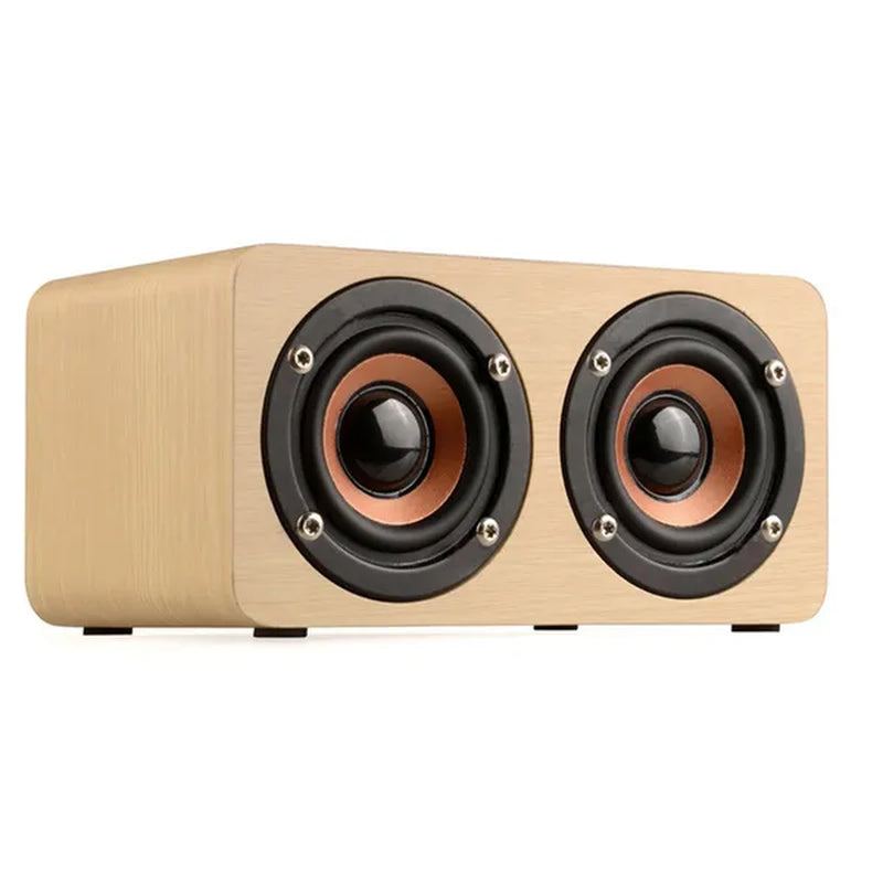 W5 Bluetooth Speaker Portable Bluetooth Speaker Wireless Speaker Wooden Speaker Mini Subwoofer Support TF AUX in Handsfree