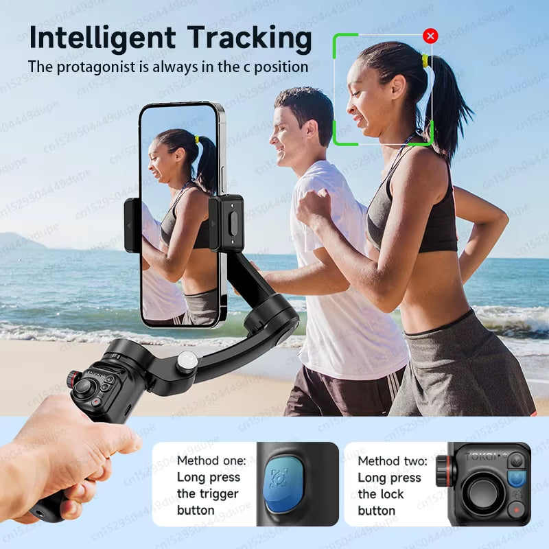 3-Axis Handheld Gimbal Stabilizer for Smartphone Iphone Android Mobile Phone anti Shake Video Recording, with Removable Remote