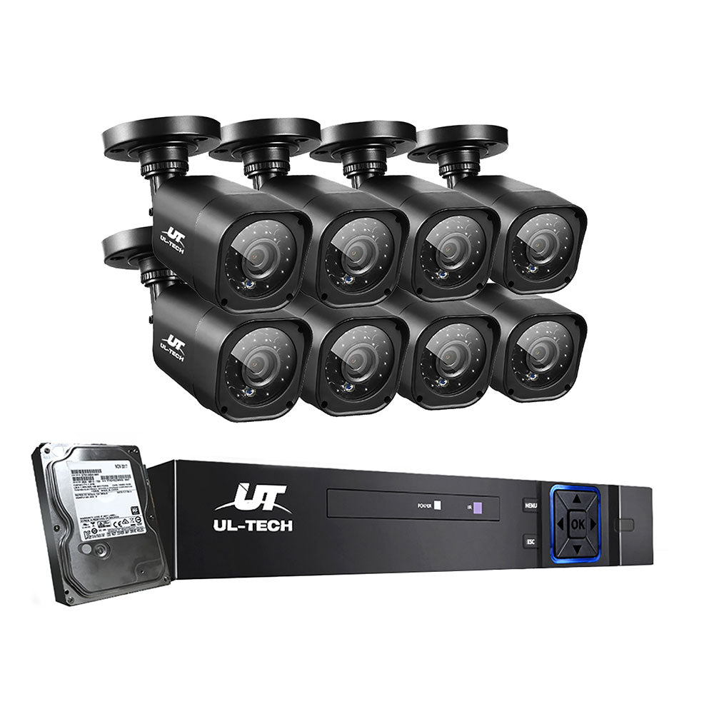 NNEDSZ - CCTV Camera Home Security System 8CH DVR 1080P 1TB Hard Drive Outdoor-0
