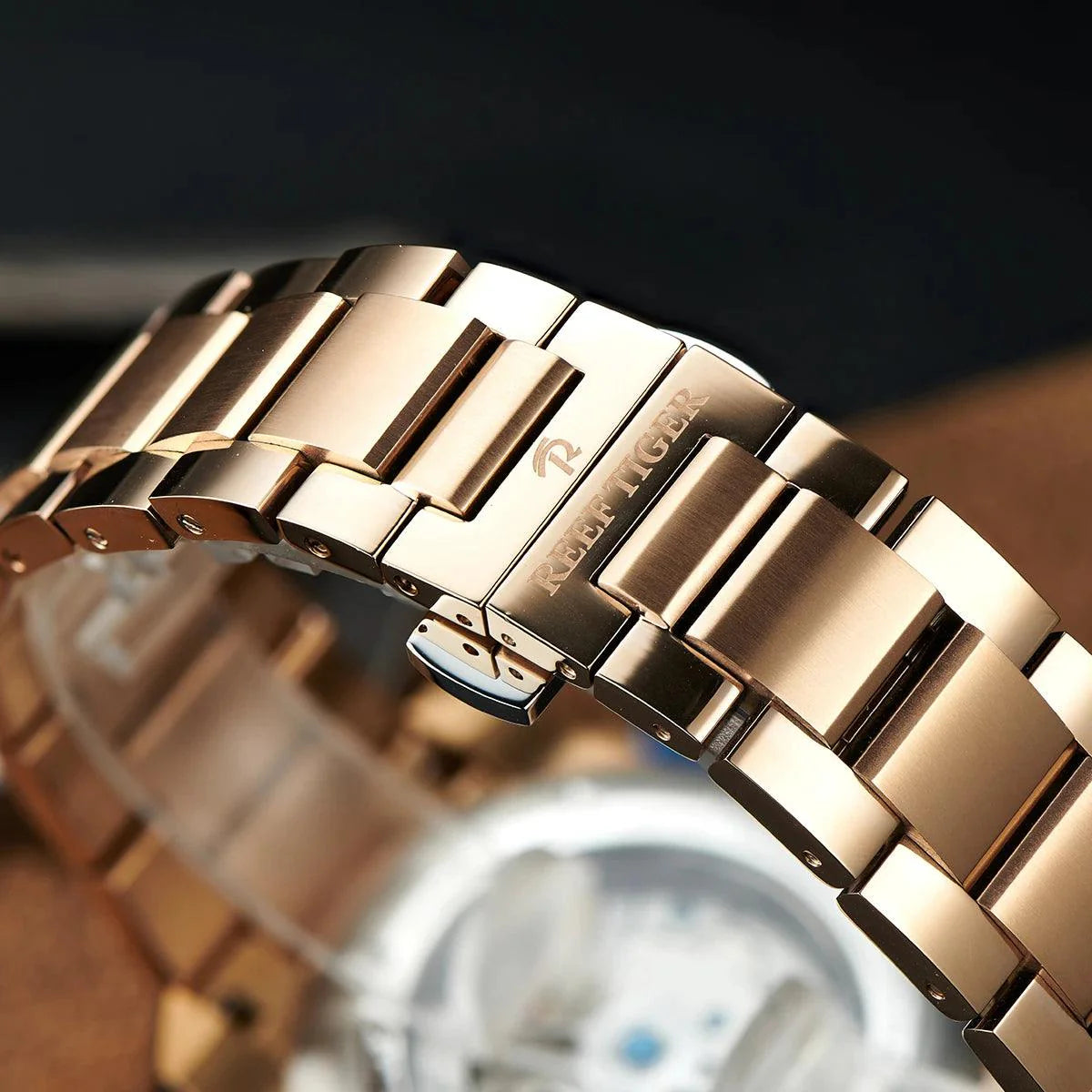 REEF TIGER design sport automatic watch spider dial