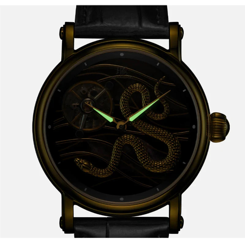 Shanghai Golden snake carrousel Tourbillon hand wound limited edition timepiece