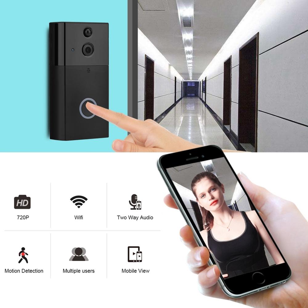 NNEDSZ Smart Wifi Video Doorbell With Night Vision & Motion Detection - Silver-2
