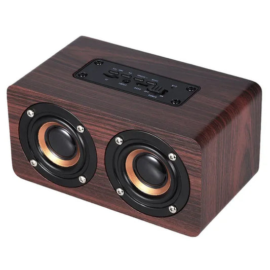W5 Bluetooth Speaker Portable Bluetooth Speaker Wireless Speaker Wooden Speaker Mini Subwoofer Support TF AUX in Handsfree