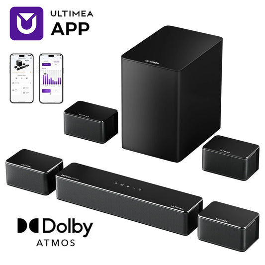 7.1 Surround Sound System for TV with Dolby Atmos, 460W Sound Bar for TV with 6.5" Subwoofer, APP Control