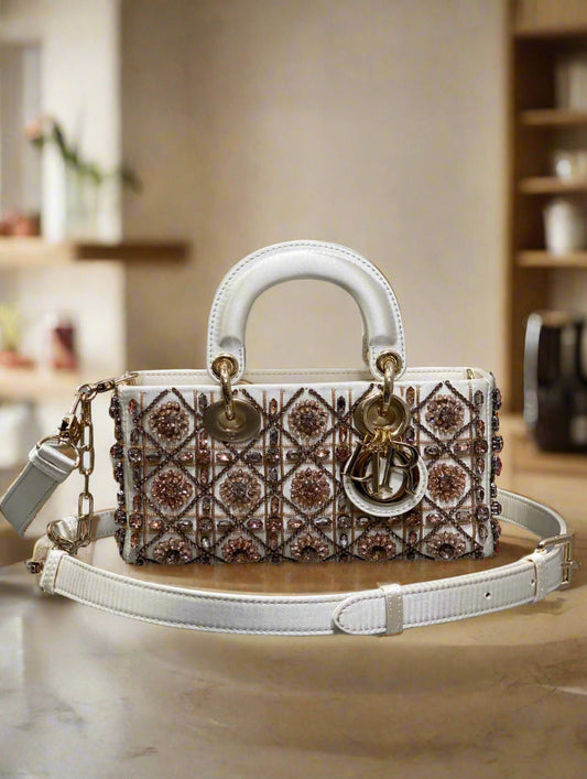 Classic christian dior style shoulder bag leather tote for women luxury fashion