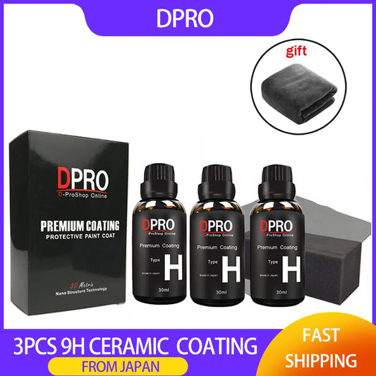 9H Liquid Glass Coating Hydrophobic Wax Car Polish Nano Ceramics