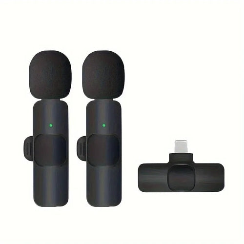 2 Wireless Microphone Video Recording Podcast Built-in Noise Reduction